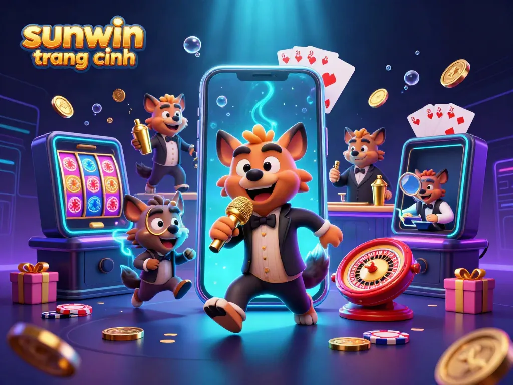 Experience the excitement at sunwin trang chính with hyenas in a lively casino atmosphere, full of fun and entertainment.
