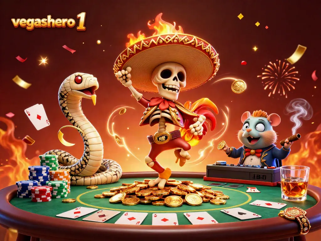 Experience exciting gameplay at vegashero 1 with vibrant casino elements and dynamic characters
