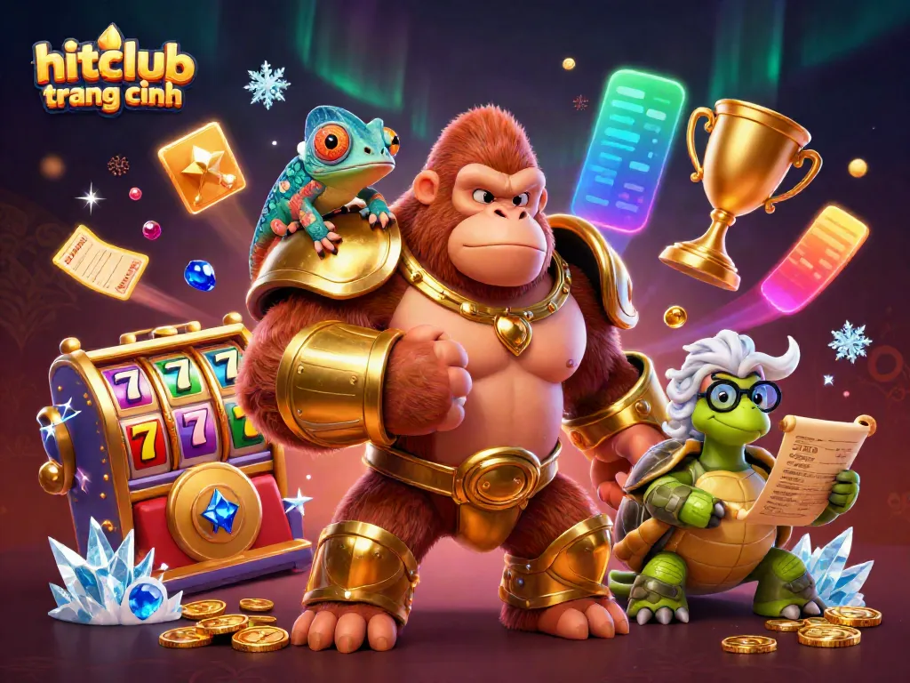 Experience the excitement of hitclub trang chính with vibrant 3D characters and casino elements.