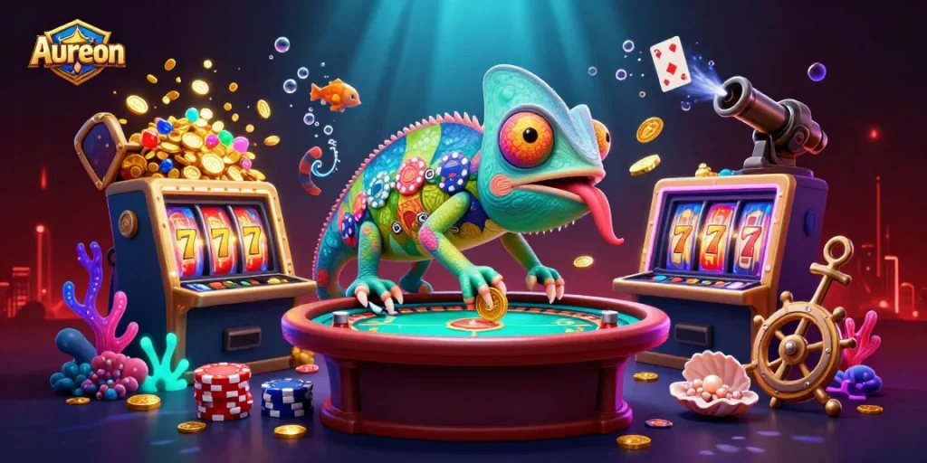 Aureon offers thrill and excitement with vibrant slot games and live casino action.