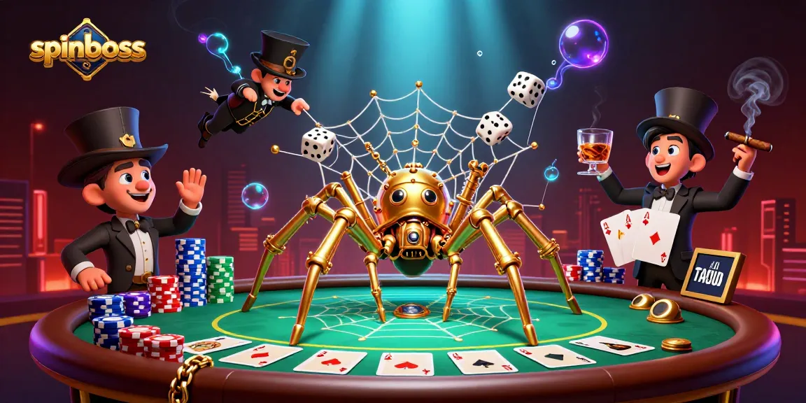 Experience the thrill of winning at SpinBoss Casino with vibrant 3D characters and dynamic gaming elements.