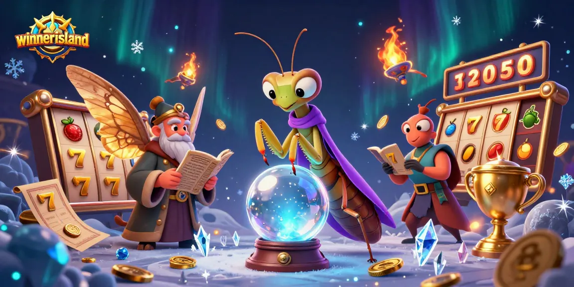 Experience the luck of winnerisland with colorful slots and lucky symbols in a vibrant casino scene.